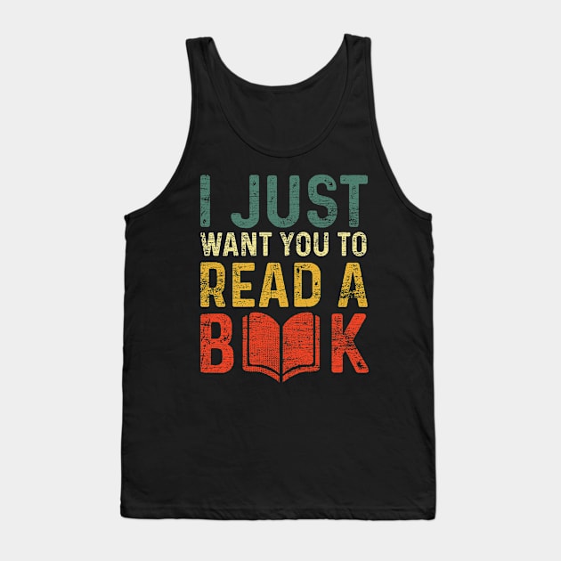 reading book vintage Tank Top by ShirtsShirtsndmoreShirts